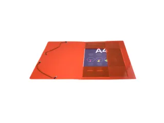 Elastomap 3 kleppen polypropyleen 5/10de Crystal Colours A4 Assorti - 12