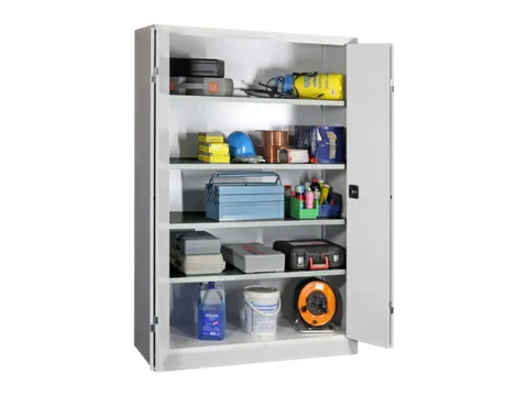 Ruime Vouwdeurkast 1950x1200x600mm 4legborden Ral7035