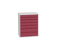 ladekast HxBxD 1000x800x550mm 7laden romp RAL7035 front RAL3004