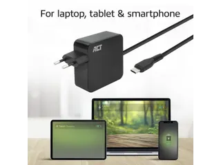Laptop Oplader ACT USB-C Power Delivery 65W 2mtr - 7