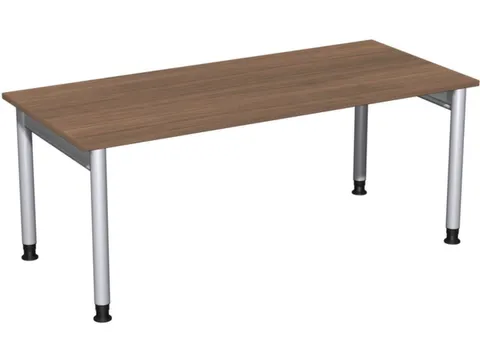 In hoogte verstelbaar bureau,HxBxD 680-820x1800x800mm,blad notenboom