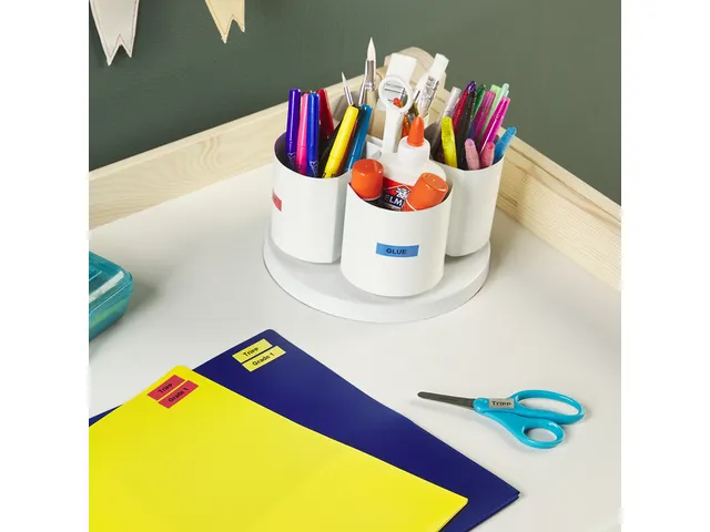 Ruban Dymo Letratag 91204 plastique 12mm noir sur vert