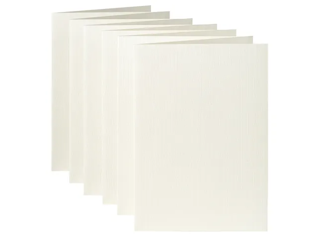 Correspondentiekaart Papicolor dubbel 105x148mm anjerwit pak à 6 stuk