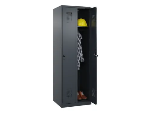 locker,HxBxD 1850x600x500mm,2vak,vak B 300mm,draaigrendel