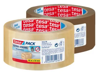 Verpakkingstape Tesapack Extra Strong 50mmx66m PVC Bruin - 2