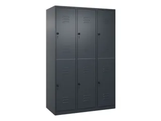 dubbeldekse locker,HxBxD 1850x1200x500mm,3x2vak.,vak B 400mm - 1