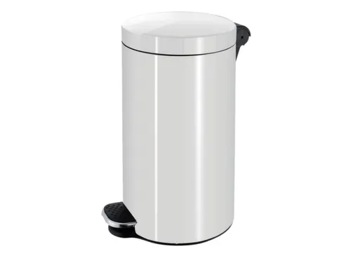 pedaalemmer,30l,HxØ 650x300mm,binnenbak kunststof,romp staal wit