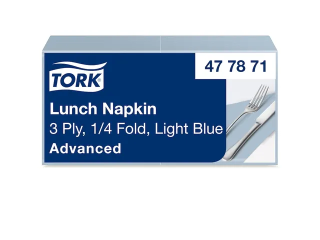Tork 477871 Soft Lunchservet Advanced Lichtblauw 33x33cm