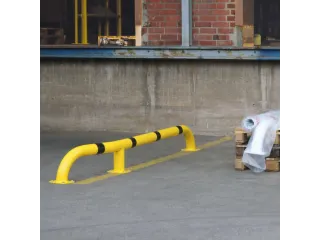 inrijhulp,HxL 280x2800mm,stalen buis,geel/zwart,v. vastschroeven - 3