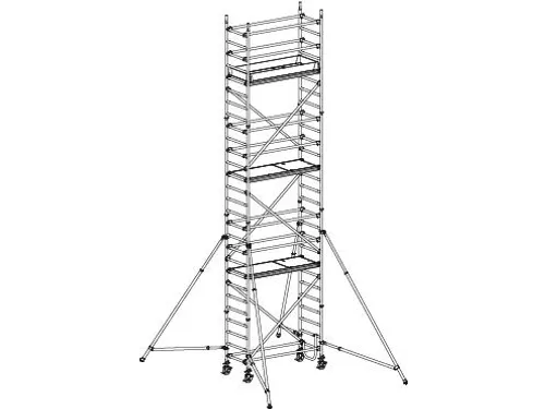 rolsteiger,reik H 8,25m,steiger H 7,49m,3platform(s),m. luik