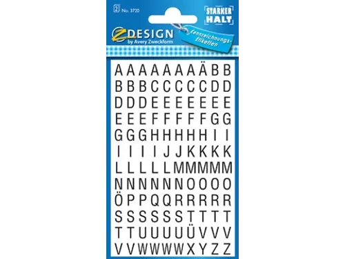 Avery Zweckform Etiketten cijfers letters A-Z 120 stuks zwart op wit