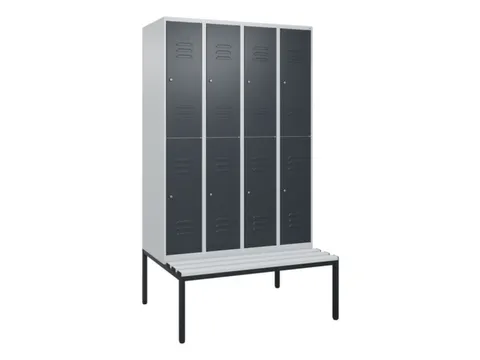 Dubbeldekse dekenkist,HxBxD 2120x1200x815mm,4x2vak.,vak B 300mm