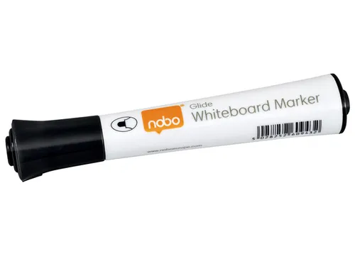 Whiteboardmarker Nobo Glide rond zwart 2mm