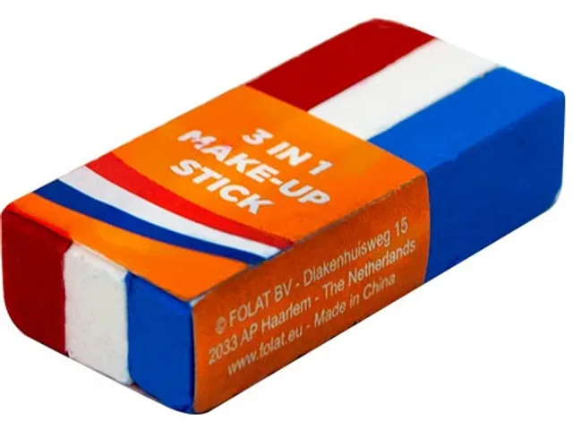 Oranje schminkstick rood-wit-blauw