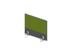 opzetpaneel bureau aanbouw zijkant MS-donkergrijs BN7048-groen 600mm