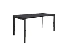 Bureau Linesto N3 hoogte instelbaar 120x80cm houtprint schaduw zwart