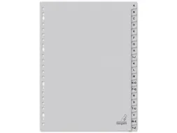 Tabblad ECO Kangaro A4 letters 180 grams grijs karton 23-gaats 20-deli