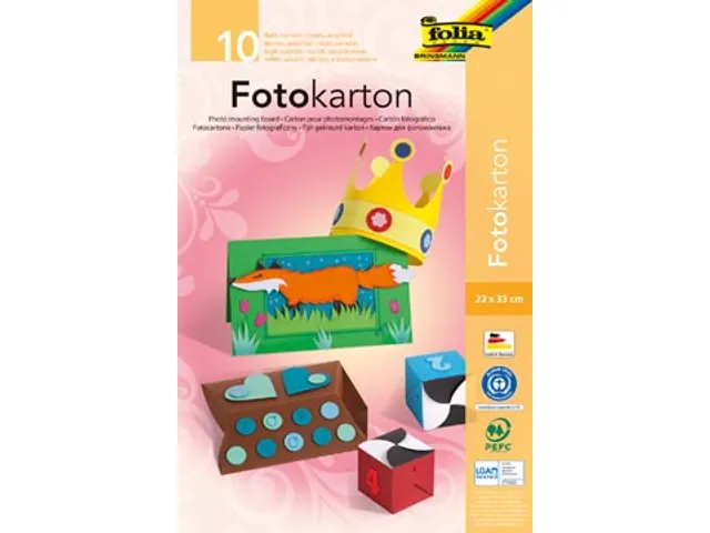 Folia fotokarton 22x33cm 300gr assorti kleuren