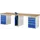 werkbank,HxBxD 890x3000x900mm,beukblad,draagverm. 750kg,3containers