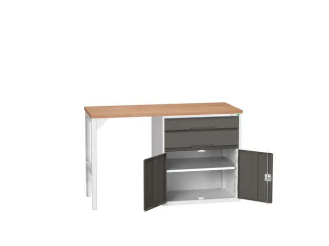 werkbank,HxBxD 930x1500x600mm,multiplexblad,2voeten/1container