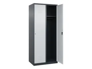 locker,HxBxD 1850x800x500mm,2vak,vak B 400mm,cil.-slot,staand op vloer - 1