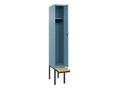 locker met bank,HxBxD 2120x300x815mm,1vak,vak B 300mm,cilinderslot