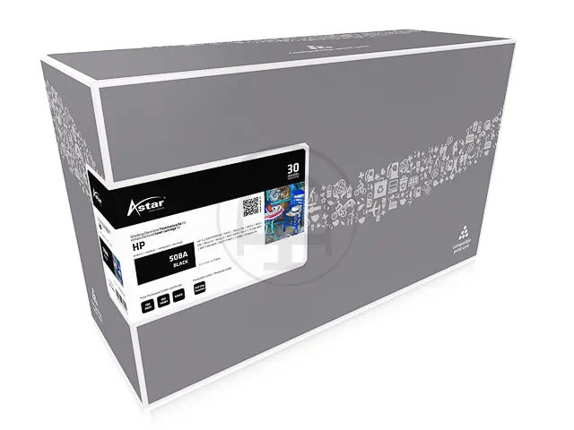 AS11805 Astar HP 508A CLJ toner zwart rebuilt 6000pagina's chip