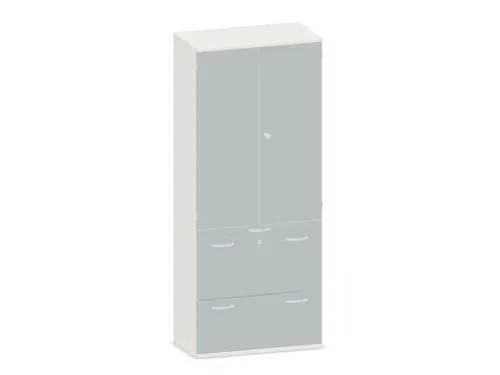 kantoorkast,HxBxD 1920x800x430mm,decor romp wit,decor front lichtgrijs