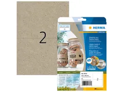 HERMA 10757 Silphie-papier Etiketten A4 210x148mm bruin 40 stuks