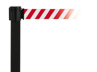 Afzetsysteem Paal Pvc 970x90mm Rubber Band Rood/wit Paal Zwart - 3