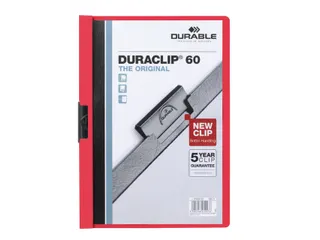 Klemmap Durable Duraclip A4 6mm 60 vellen rood - 1