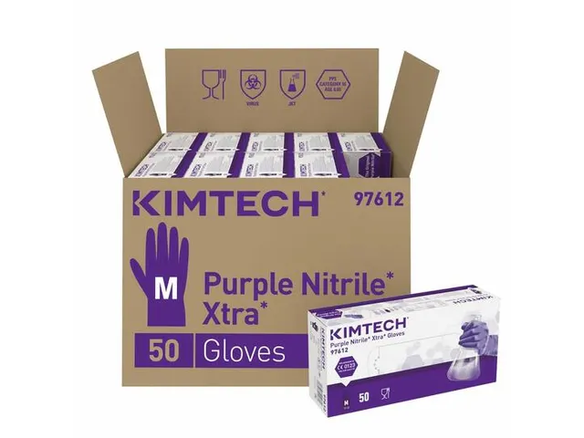 Kimtech Science handschoen nitril xtra, paars, doos 10x50 stuks, L