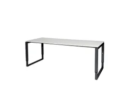 Domino Plus Bureau Hoogte Verstelbaar 2000x800mm Wit 25mm Zwart