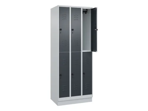 dubbeldekse locker,HxBxD 1950x750x500mm,3x2vak.,vak B 250mm