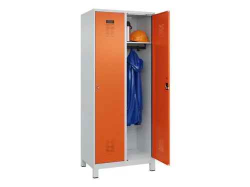 locker,HxBxD 1950x800x500mm,2vak,vak B 400mm,cil.-slot,voeten