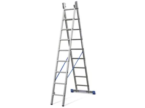 multifunctionele ladder,2x9,sporten,balk L 2,6-4,35m,aluminium