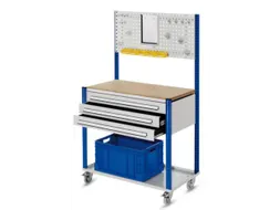 Verrijdbaar Werkstation Hxbxd 1730x1000x500mm Met Sleufplaat 3laden