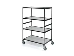 etagewagen,draagverm. 300kg,4etage(s),laadvl. LxB 1200x600mm,houtetage