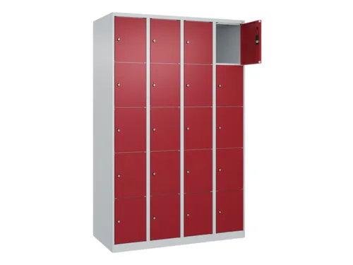 lockerkast,HxBxD 1850x1200x500mm,4x5vakken,vak B 300mm,cil.-slot