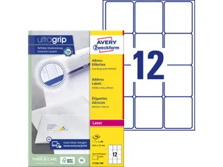 Adresetiket Avery QuickPeel L7164-100 63.5x72mm Wit 1200 stuks - 4