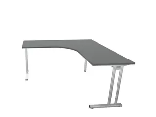 bureau in vrije vorm,HxBxD 740x1600x1600mm,vrije vorm,MS-donkergrijs - 1