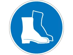 gebodsbord,voetbescherming dragen,sticker,folie,Ø 200mm