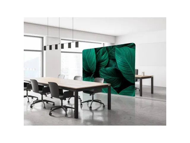 Scheidingswand Textiel 150x150cm Botanische Bladeren Groen