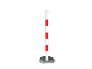 Kettingstaander Mobiel Kunststof H 900Mm Verzwaard Rood/wit - 1