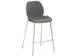 tabouret de bar assise H 650mm assise tissu anthracite chiné