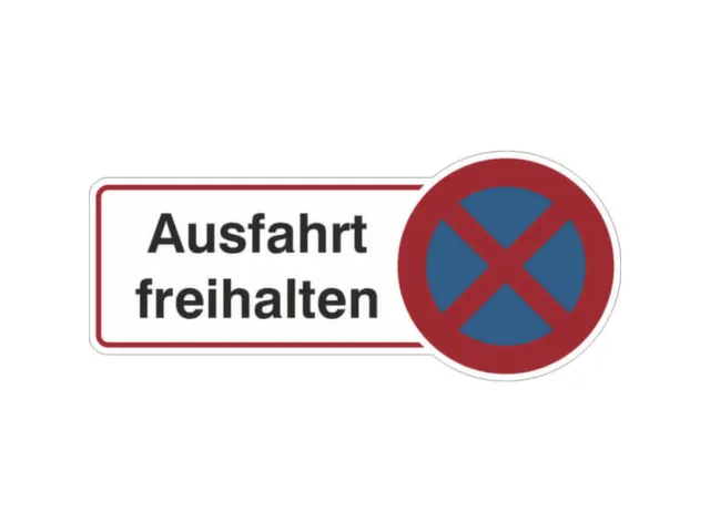 aanwijzingsbord,Uitrit vrijhouden,PVC,om te verlijmen,HxB 130x300mm