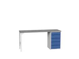 werkbank,HxBxD 930x2000x600mm,linoleumblad,2voeten/1container