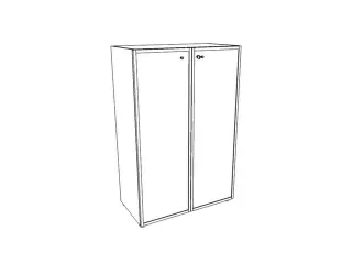 kantoorkast met glazen deuren HxBxD 1310x860x450mm hout aluminium - 2