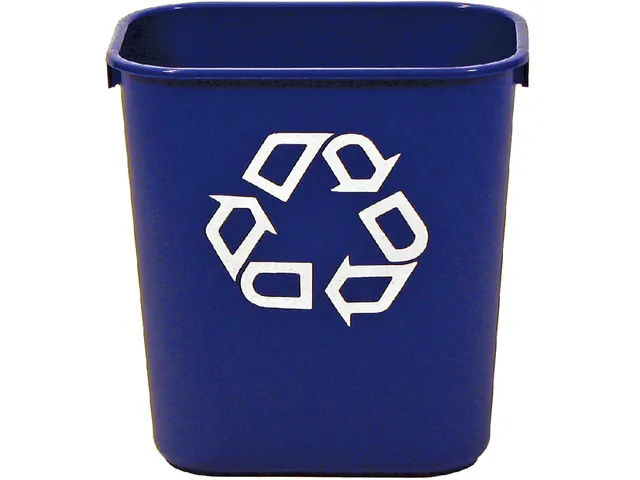 Corbeille Rubbermaid Recycling Medium 26L bleu