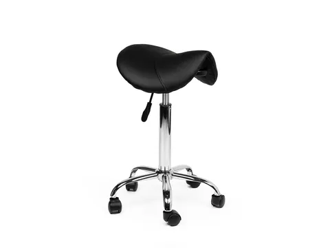 Zadelkruk Office medium harde wielen zwart